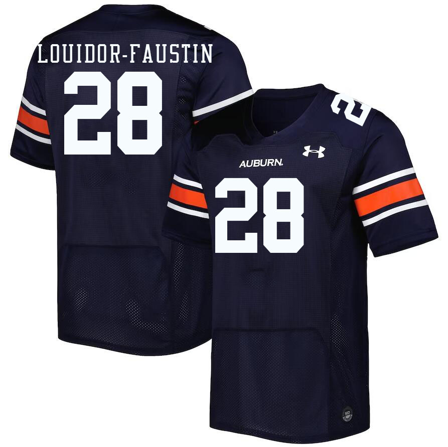 Men #28 Kensley Louidor-Faustin Auburn Tigers College Football Jerseys Stitched-Navy